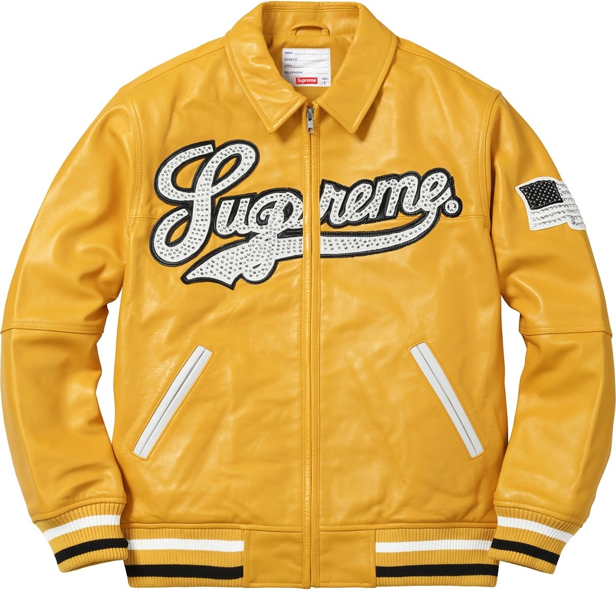 Uptown Studded Leather Varsity Jacket view 2